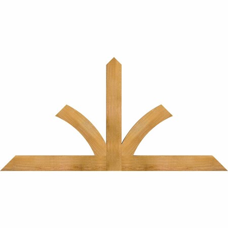 Ekena Millwork Richland Rough Sawn Timber Gable Bracket, Western Red Cedar, 60"W x 30"H x 2"D x 4"F, 12/12 Pitch GBW060X30X0204RIC00RWR